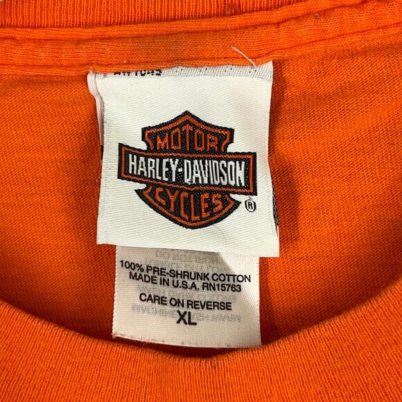 Harley Davidson Mens Low Country Charleston SC XL made USA Orange Tee Beefy-T - Picture 5 of 9